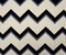 Ivory-Black-Gray Poly Chevron Print Liverpool Double Knit Fabric By the Yard
